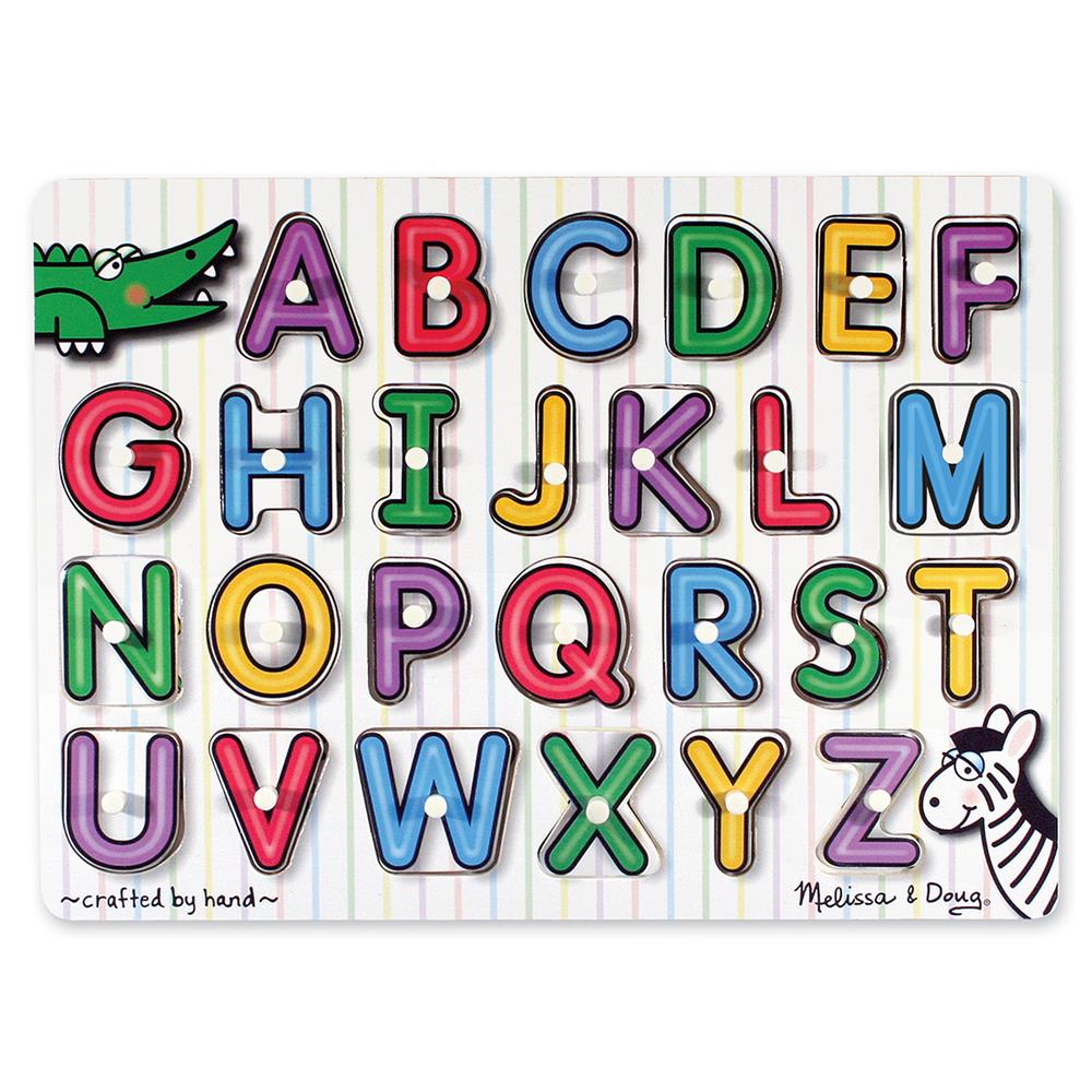 Melissa and Doug See-Inside Alphabet Peg Puzzle - 26 pieces