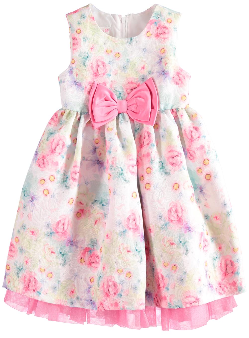 Bonnie Jean Girls 4-6X Floral Bow Dress