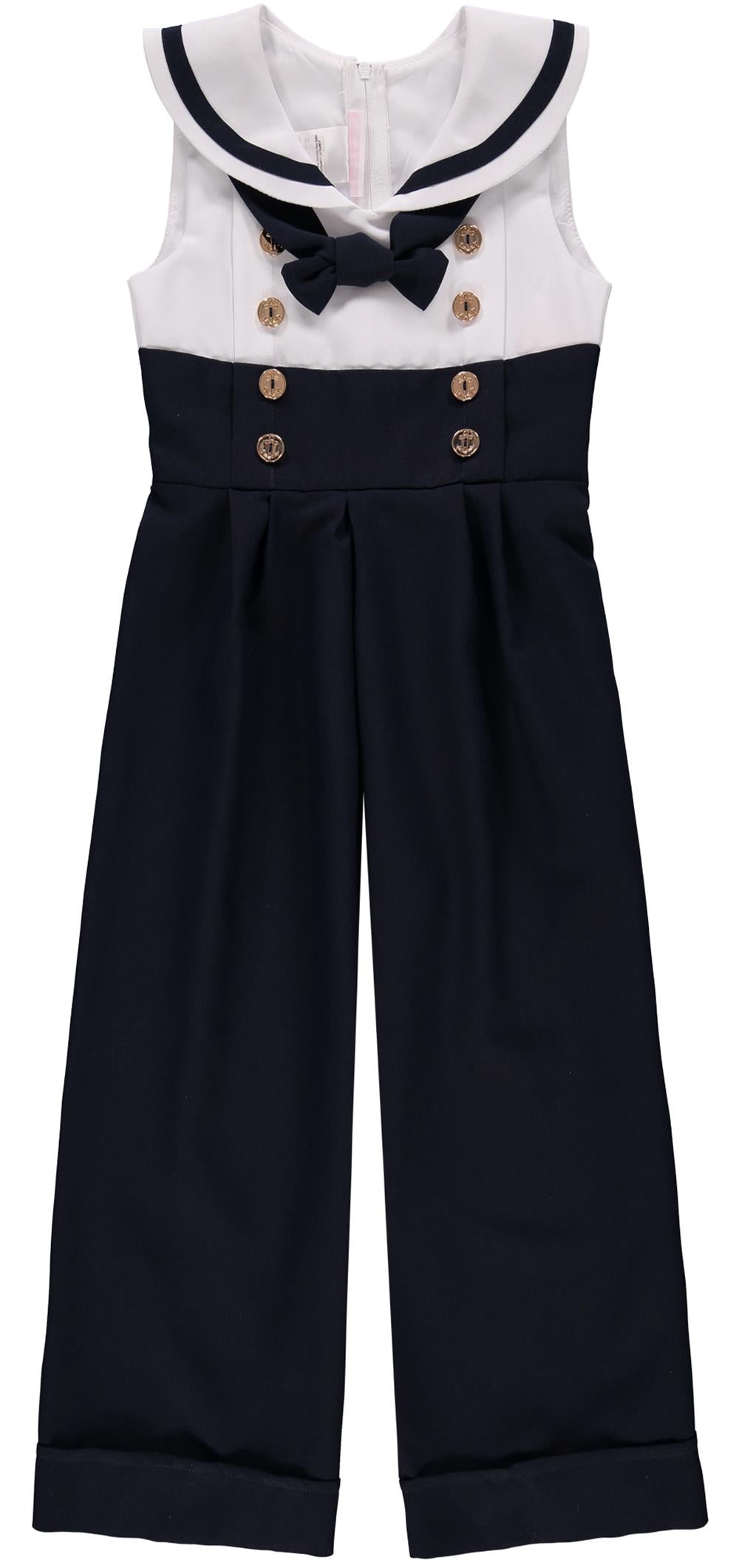 Bonnie Jean Girls 7-16 Sailor Jumpsuit