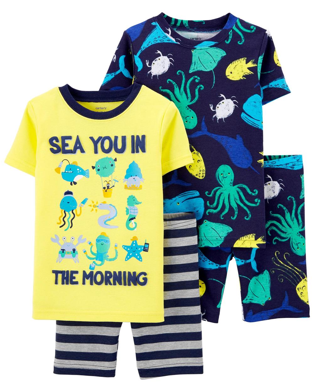 Carters Boys 2T-5T 4-Piece Sea Pajama Set