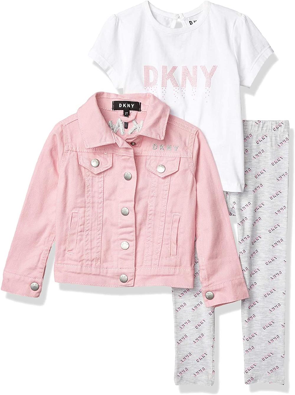 DKNY Girls 12-24 Months 3-Piece Jacket Legging Set