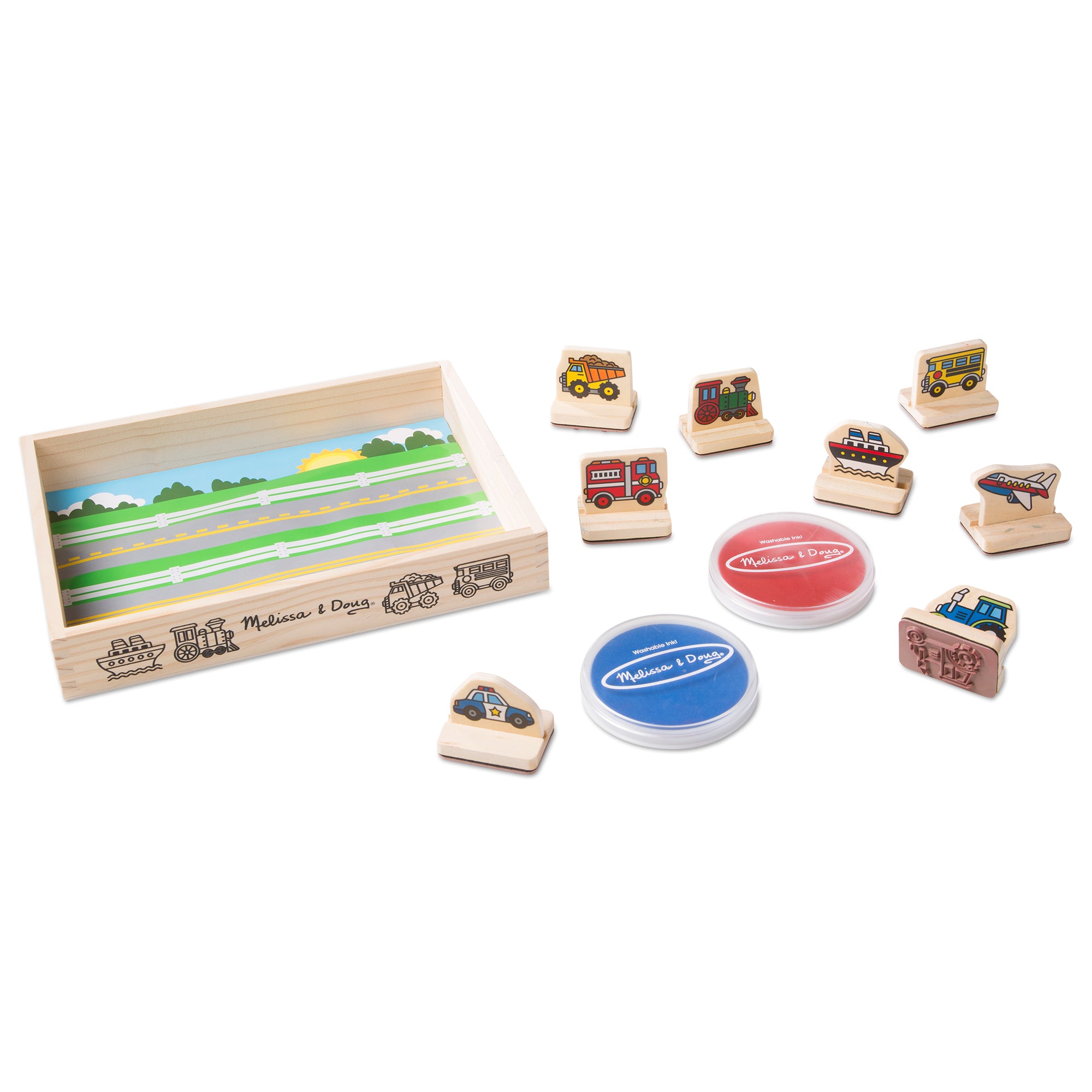 Melissa and Doug My First Wooden Stamp Set - Vehicles