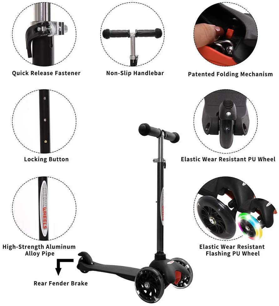 ChromeWheels Mini Plus GlideKick Scooter