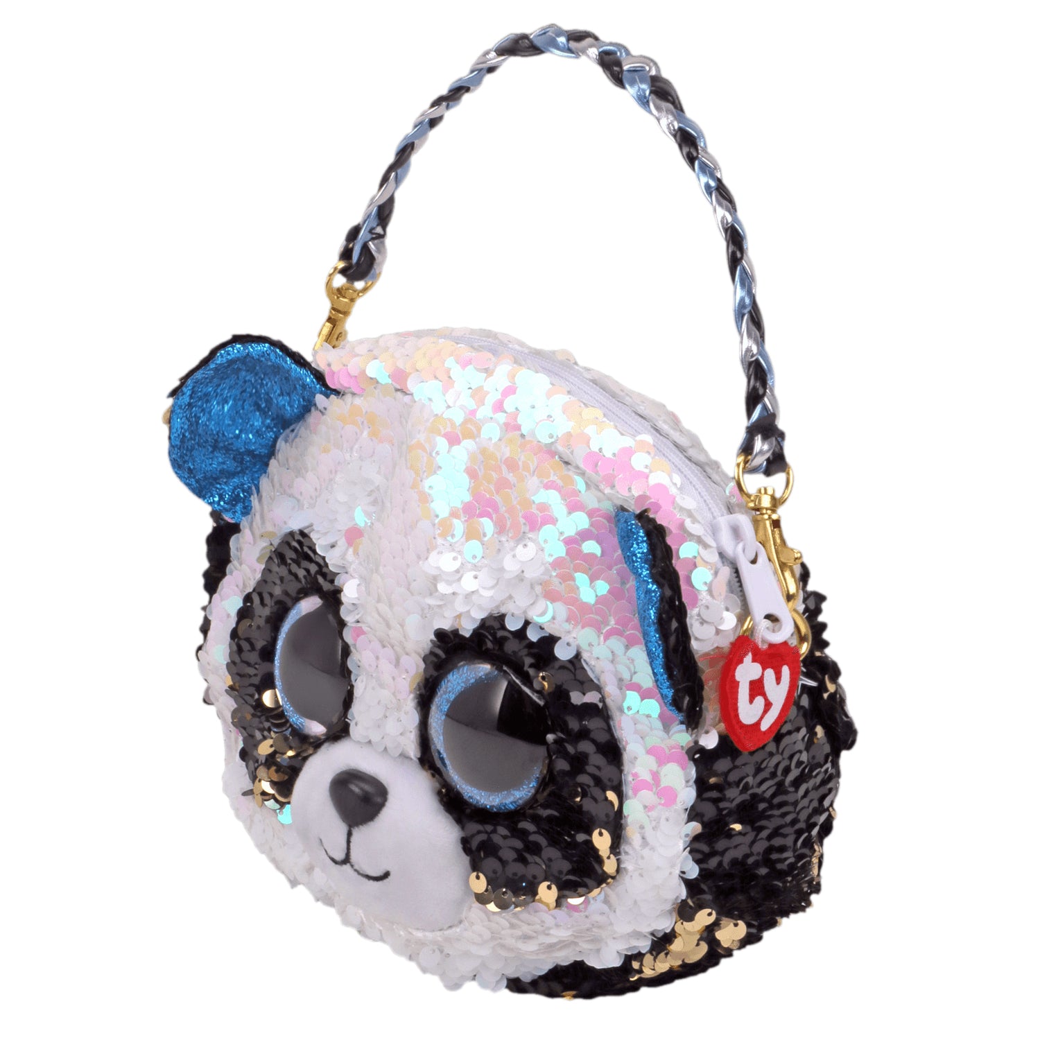 TY Bamboo Reversible Sequin Panda Purse