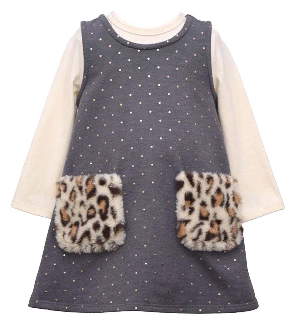 Bonnie Jean Girls 2T-4T Foil Dot Jumper Set