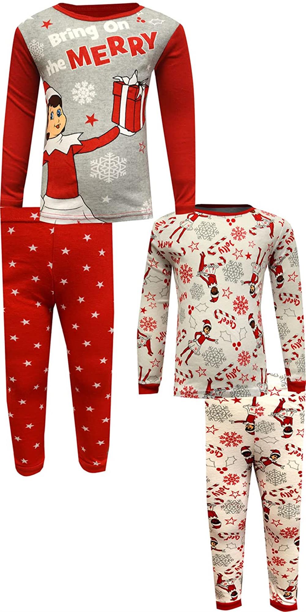 The Elf on The Shelf 4-10 4 Piece Cotton Pajama Set