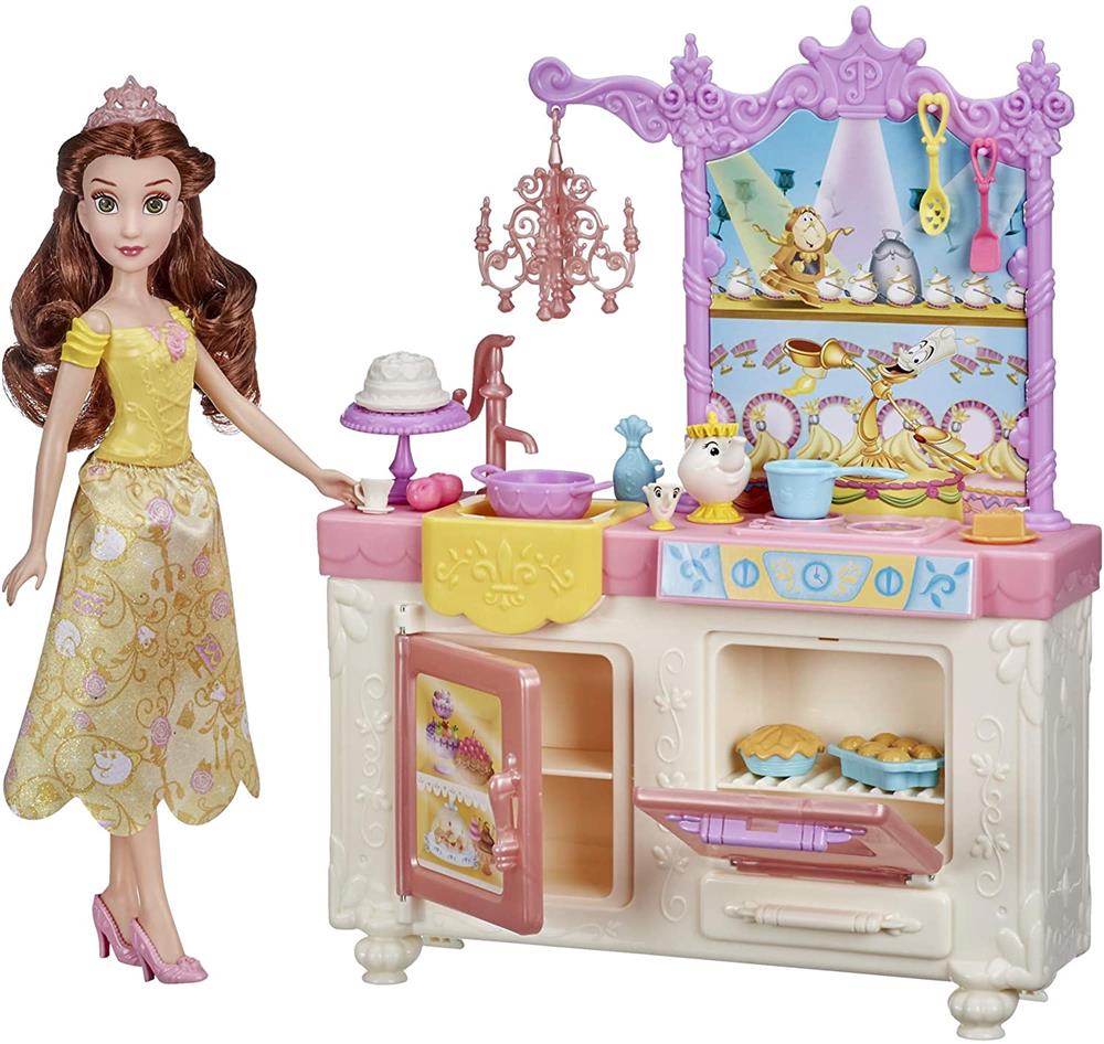 Disney Princess Belle's Royal Kitchen, Fashion Doll and Playset