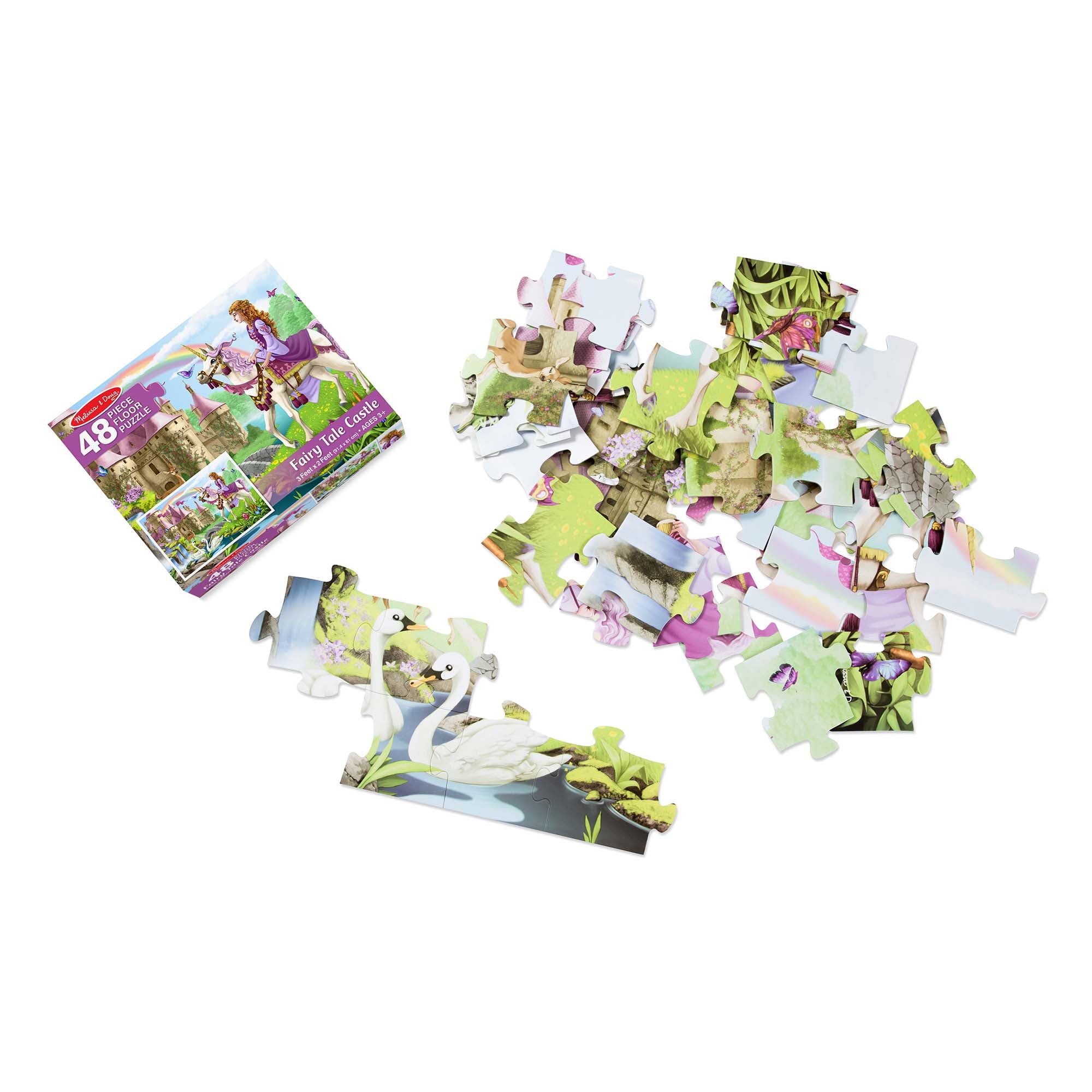 Melissa and Doug Fairy Tale Castle Floor Puzzle - 48 Pieces