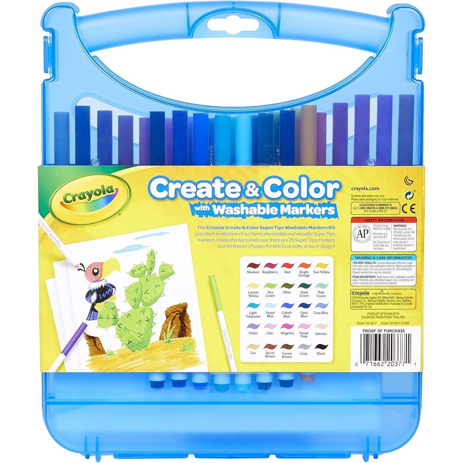 Crayola Create & Color Super Tips Kit SuperTips Washable Markers, Assorted