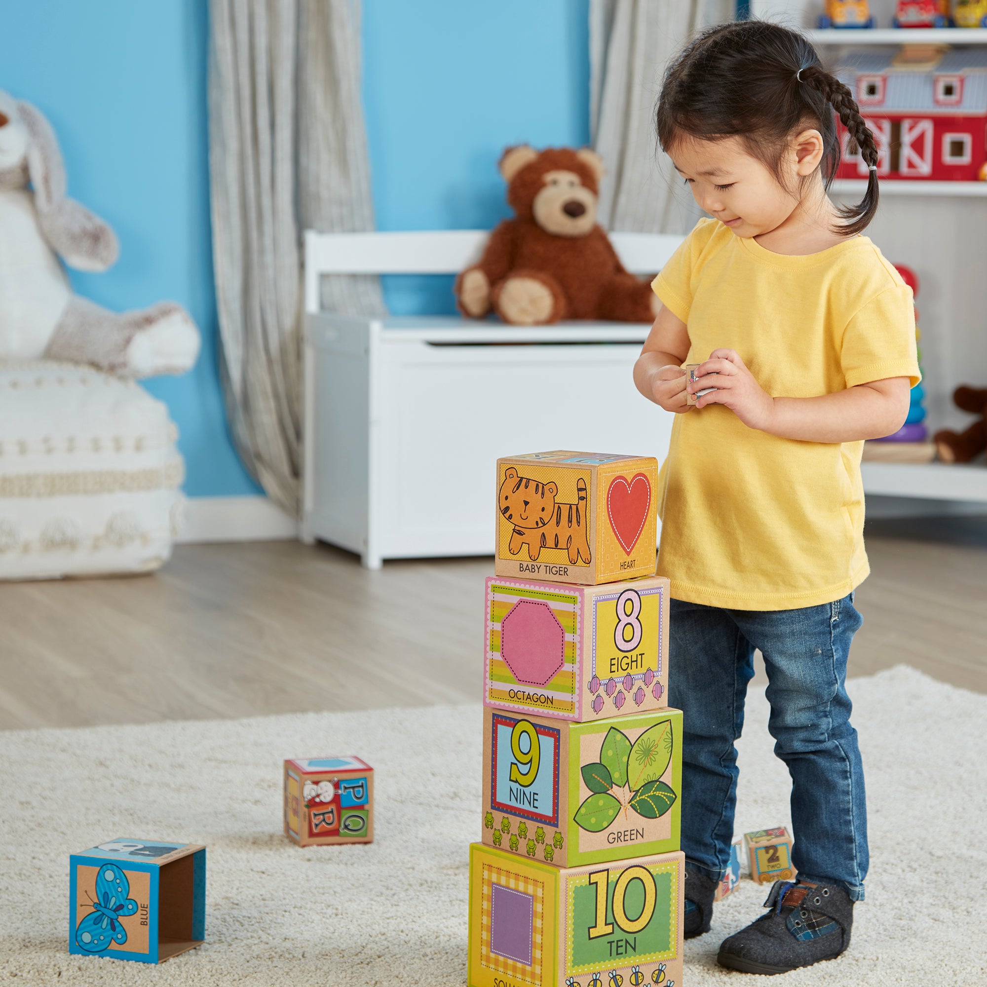 Melissa and Doug Natural Play Early Learning, Stacking & Nesting Blocks