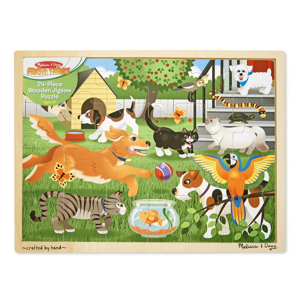 Melissa and Doug Pets Wooden Jigsaw Puzzle - 24 Pieces