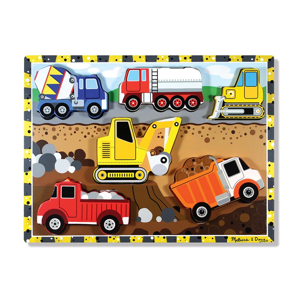 Melissa and Doug Construction Chunky Puzzle - 6 Pieces