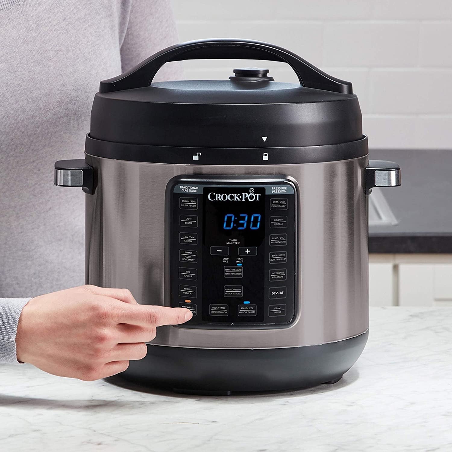 Crock-pot 8-Quart Multi-Use XL Express Crock Programmable Slow Cooker