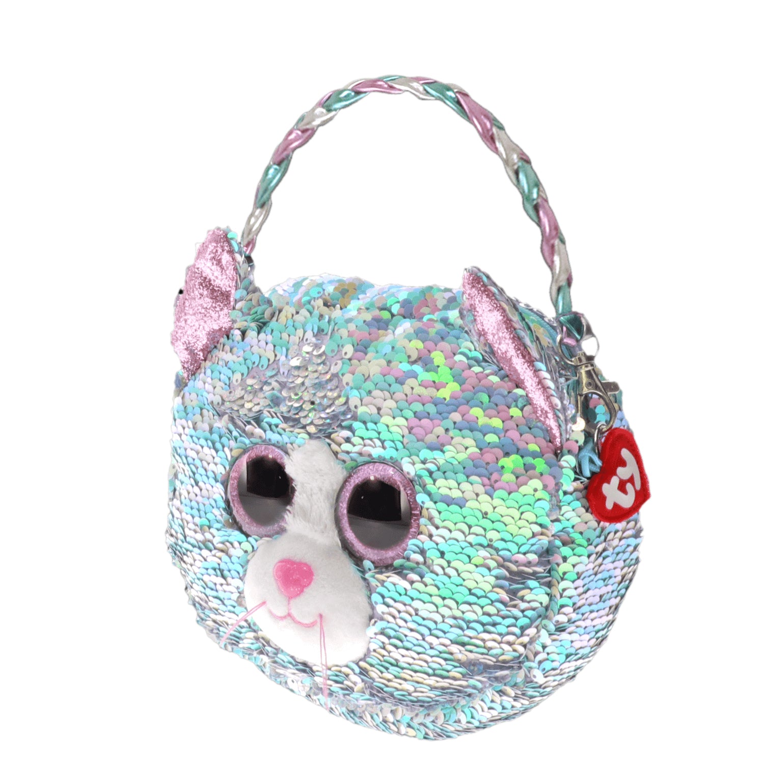 TY Whimsy Reversible Sequin Cat Purse