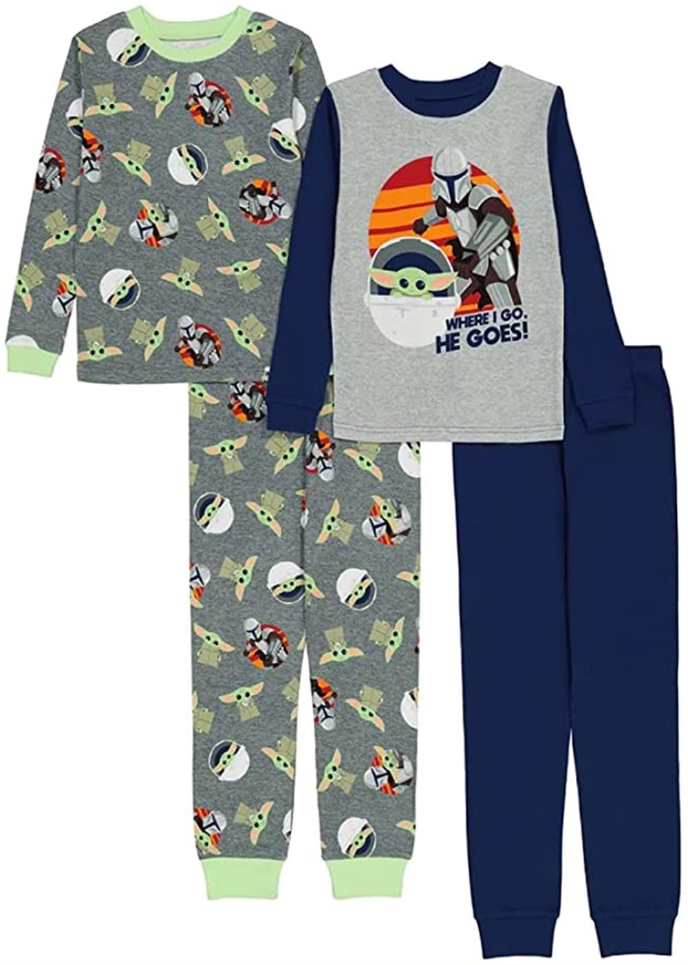 Star Wars Boys 4-10 The Child 4-Piece Cotton Pajama Set