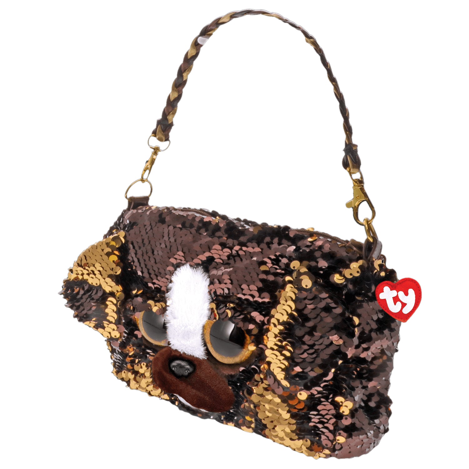 TY Brutus Reversible Sequin Bulldog Purse