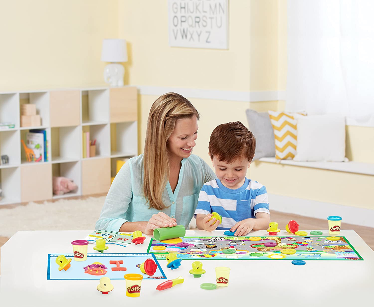 Play-Doh Shape and Learn Letters and Language