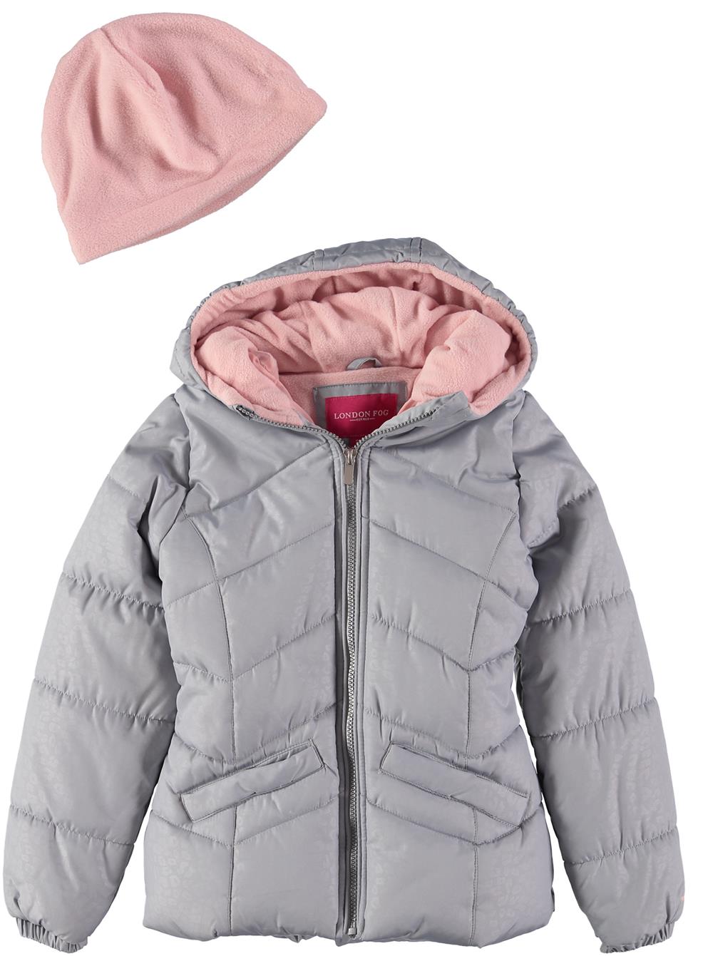 London Fog Girls 7-16 Bubble Jacket with Hat