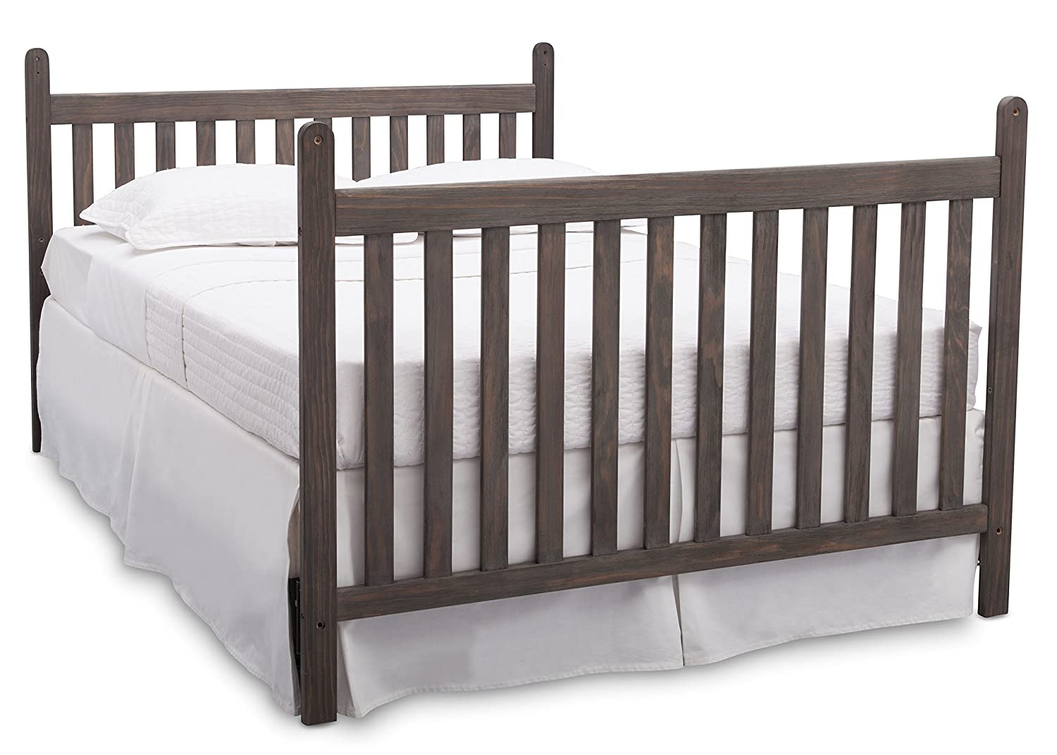 Serta Cali 4-in-1 Convertible Baby Crib, Rustic Grey