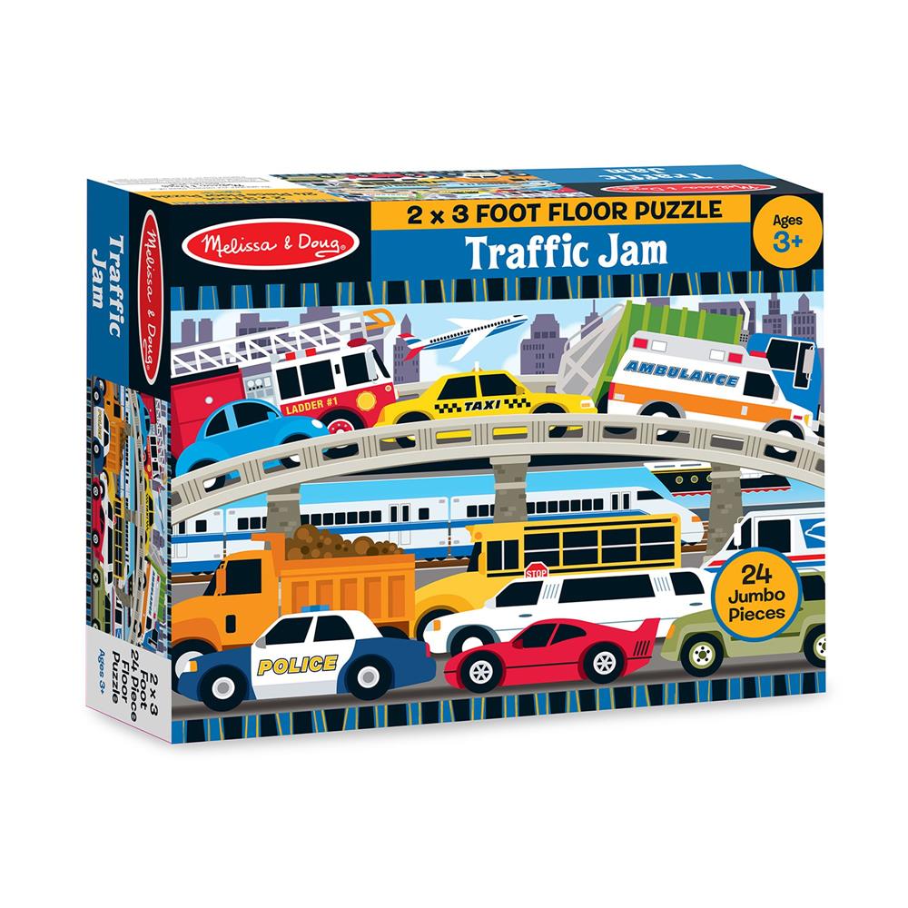 Melissa and Doug Traffic Jam Floor Puzzle - 24 Pieces