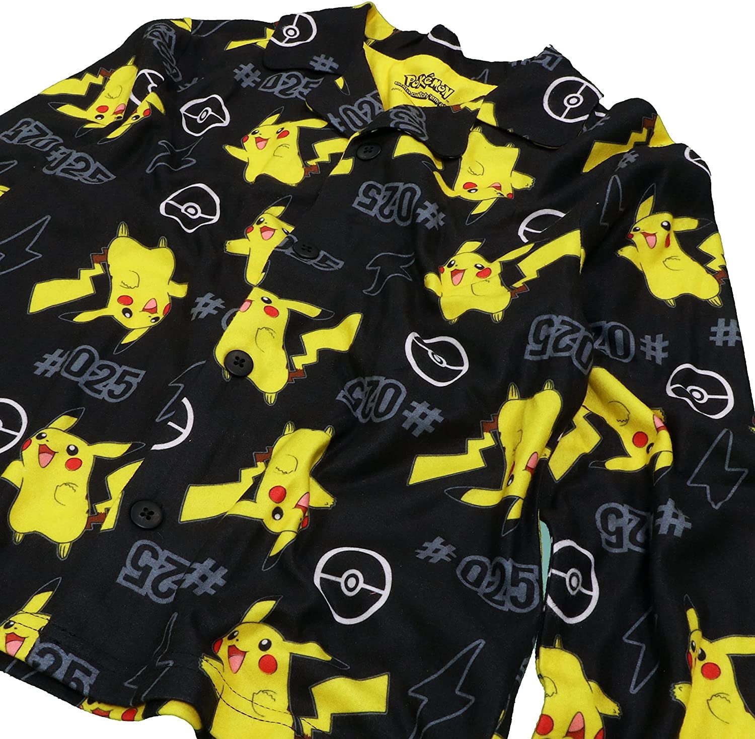 Nintendo Boys 4-10 Pokemon Pikachu 2-Piece Pajama Coat Set