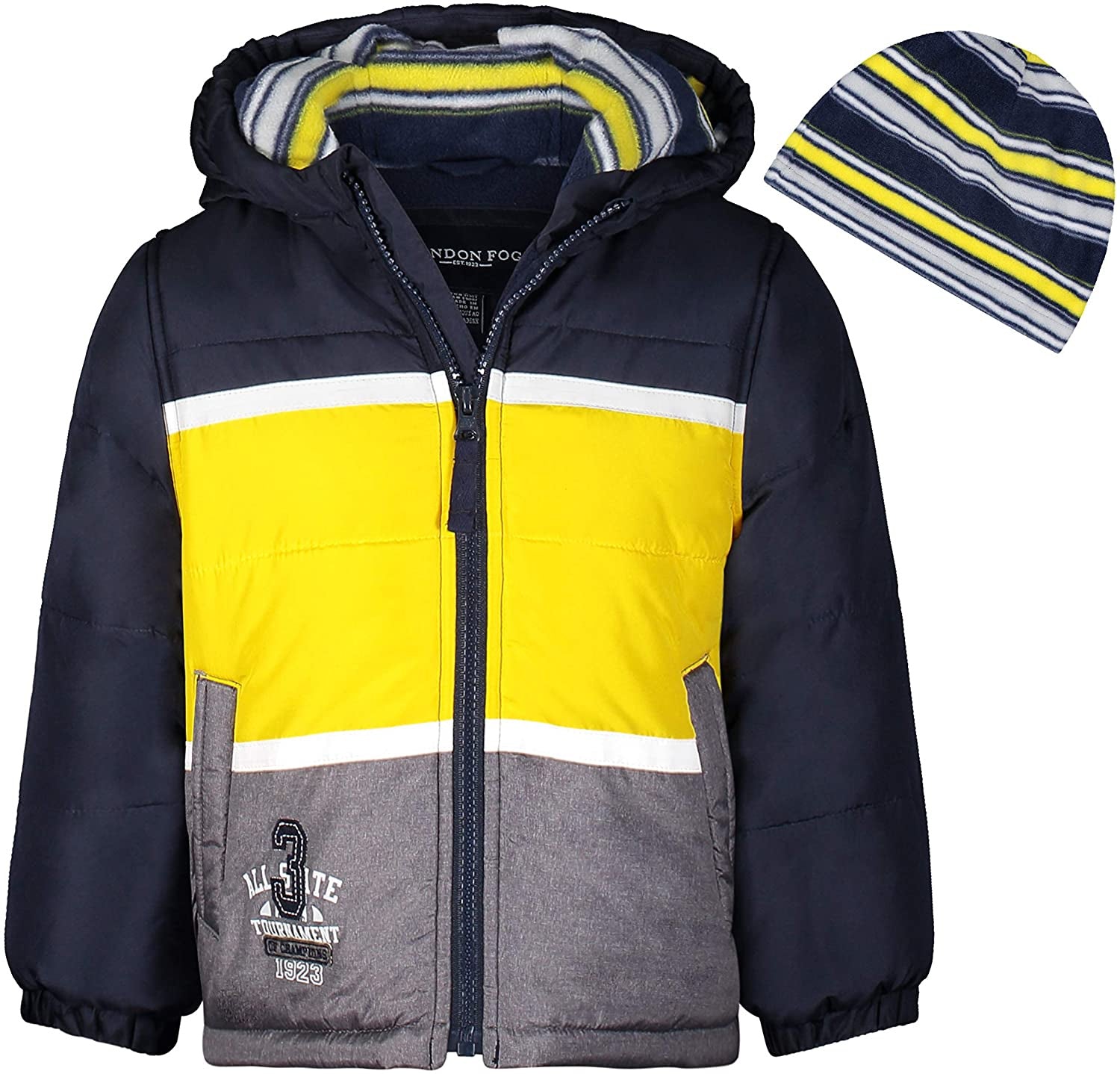 London Fog Boys 12-24 Months Colorblock Snowsuit with Hat