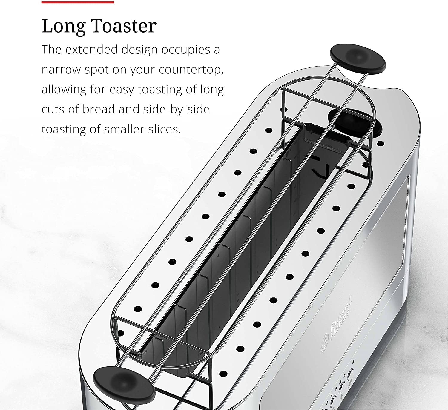 Russell Hobbs 2-Slice Glass Accent Long Toaster