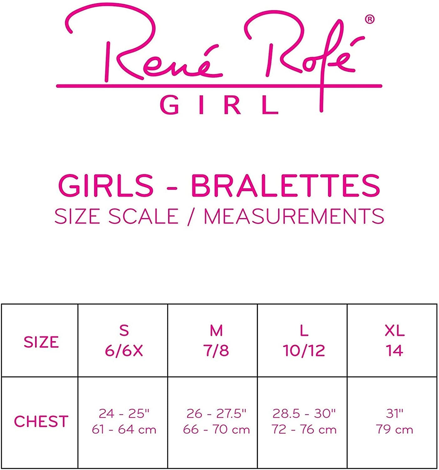 Rene Rofe Girls 7-16 Peyton 2-Pack Padded Bralettes