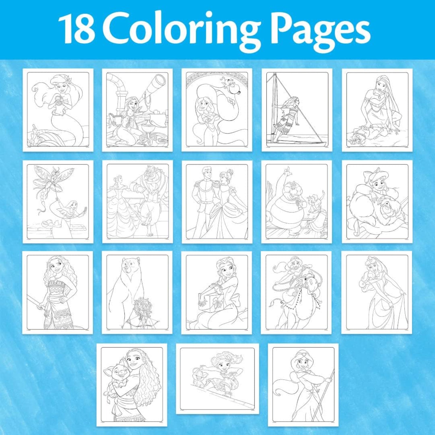 Crayola Wonder Disney Princess Pages, Mess Free Coloring