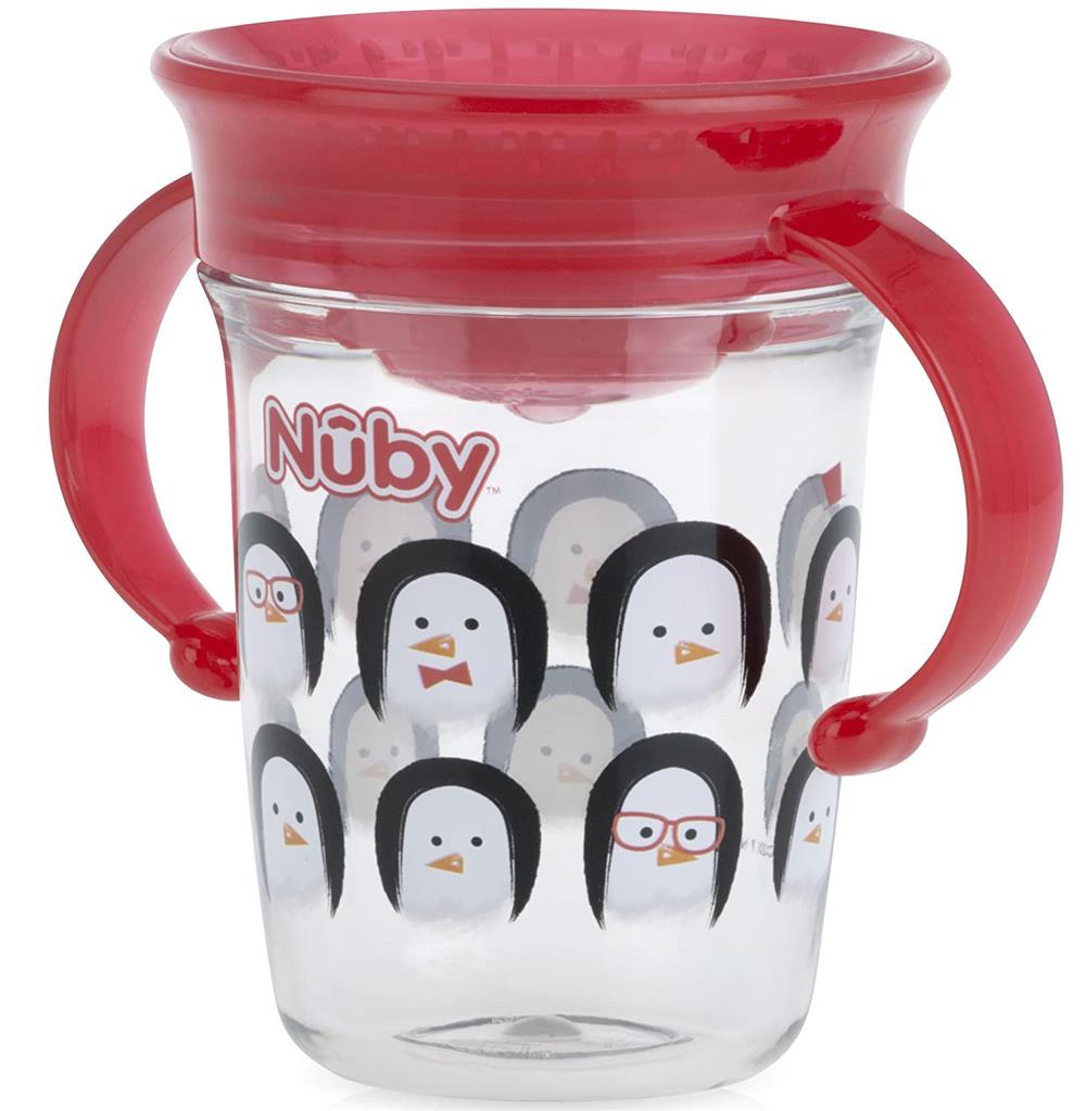 Nuby Tritan No Spill 2 Handle 360 Printed Wonder Cup, 8 oz