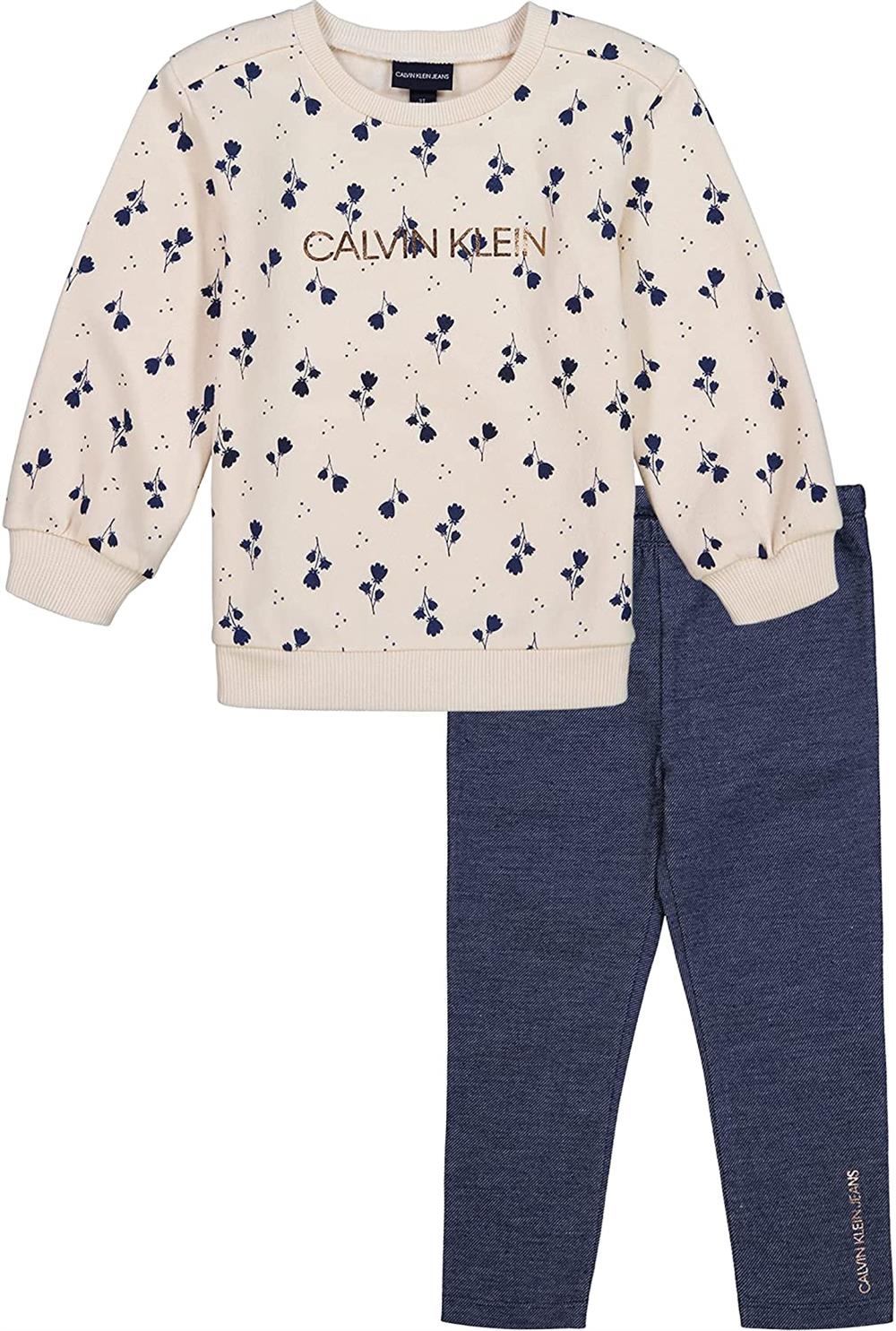 Calvin Klein Girls 12-24 Months Floral Legging Set