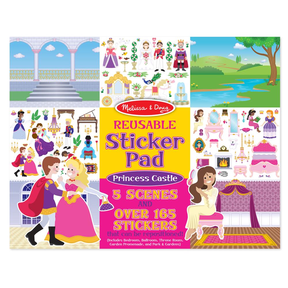 Melissa and Doug Reusable Sticker Pad - Princess Castle