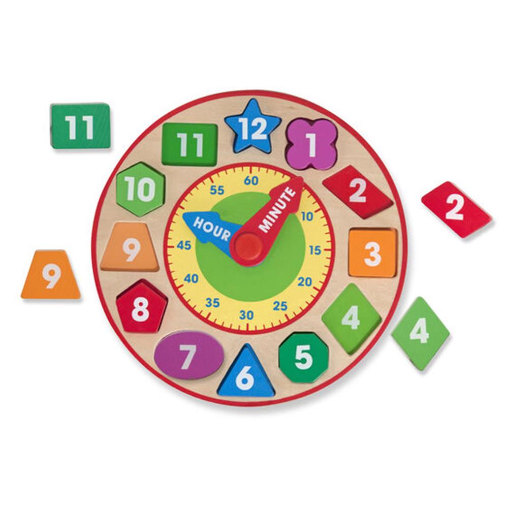 Melissa and Doug Wooden Shape Sorting Clock