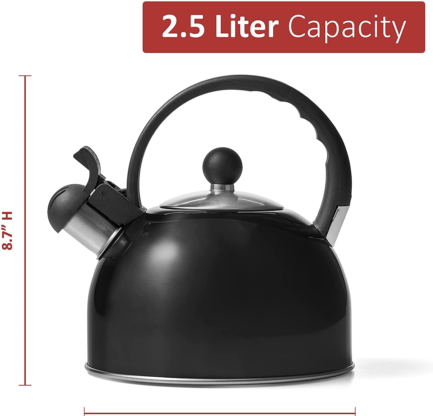 Diamond Home 2.5 Liter Whistling Tea Kettle