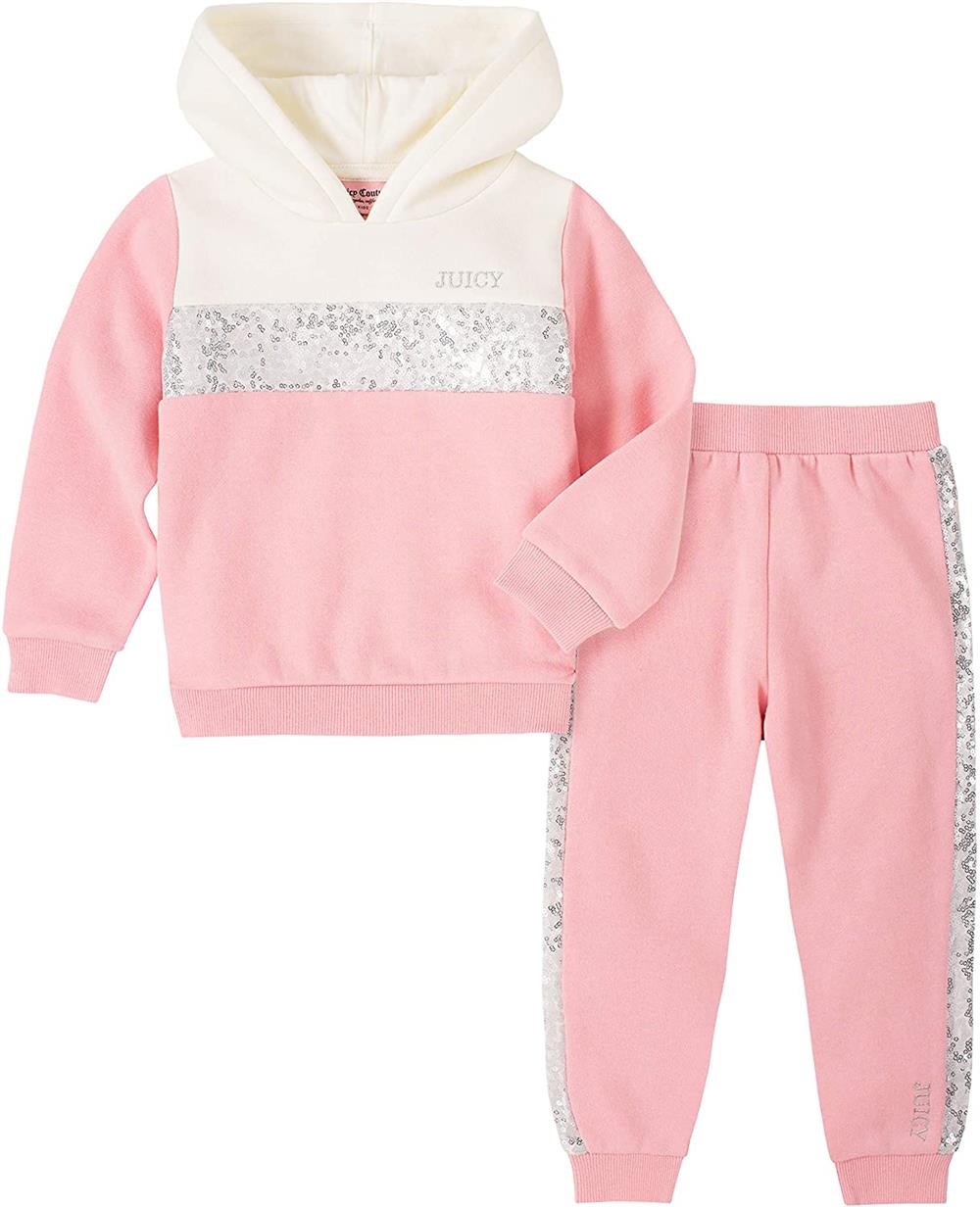 Juicy Couture Girls 12-24 Months Sequin Hood Jogger Set