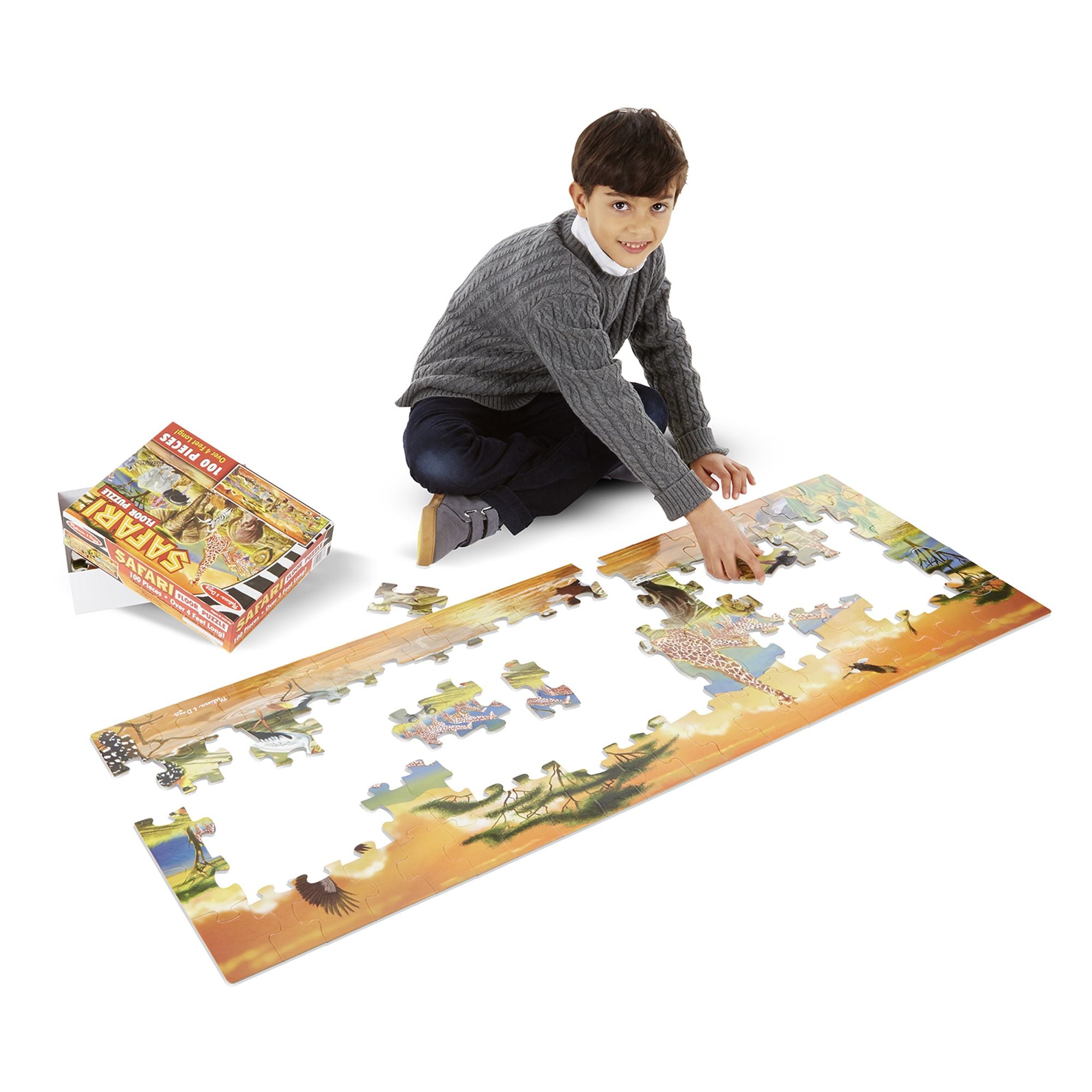 Melissa and Doug Safari Floor Puzzle - 100 Pieces