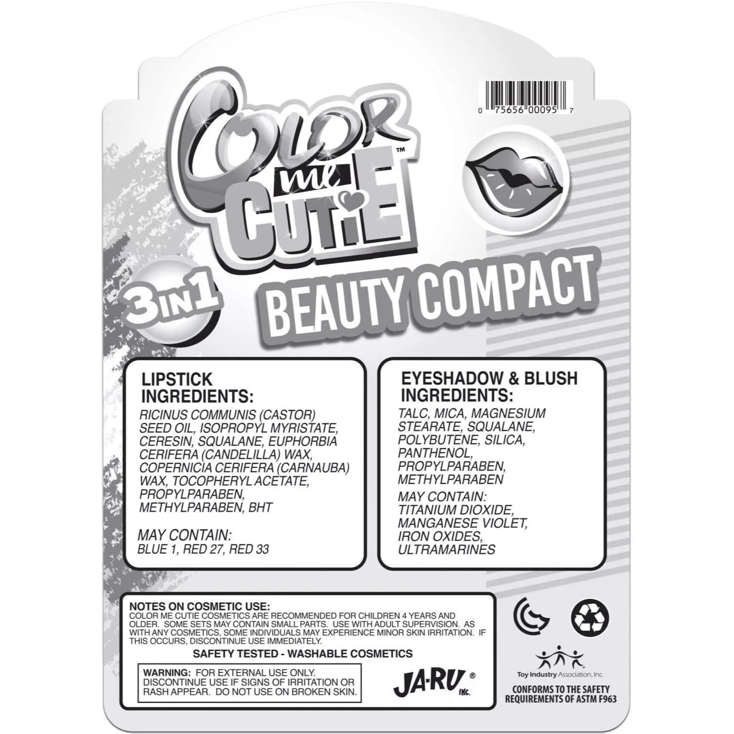 Ja-Ru Girls Beauty Makeup Compact 3 in 1 Set