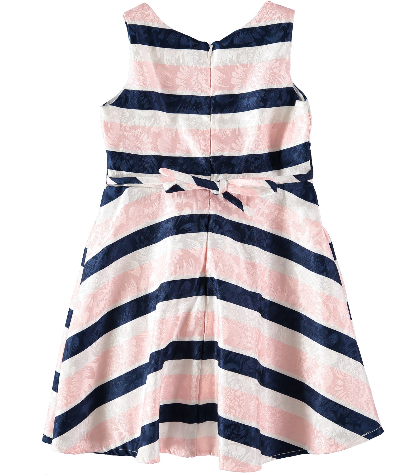 Youngland Girls Stripe Dress with Cardigan