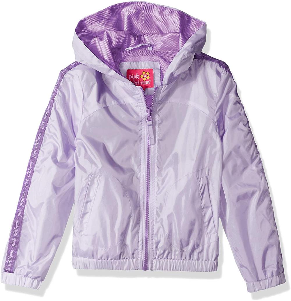 Pink Platinum Girls' 4-6X Printed Windbreaker Jacket with Mesh Lining