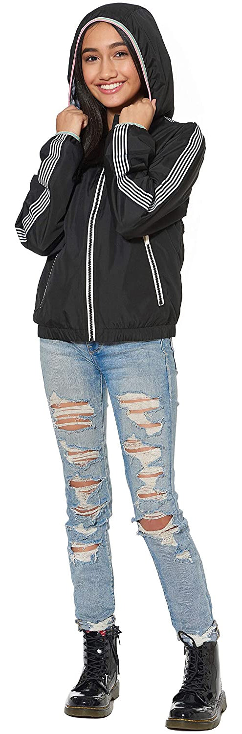 London Fog Girls 7-16 Stripe Varsity Jacket