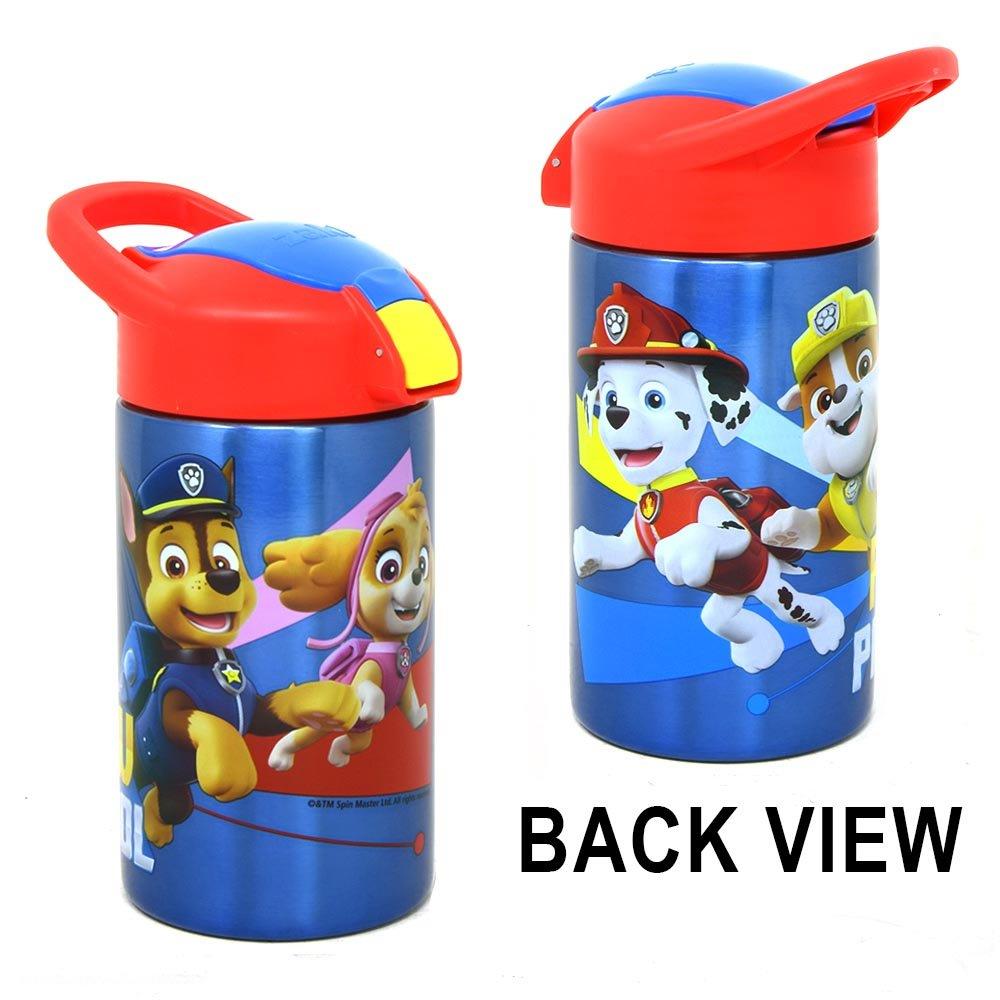 Zak Designs Paw Patrol Stainless Steel Bottle with Push Button Spout