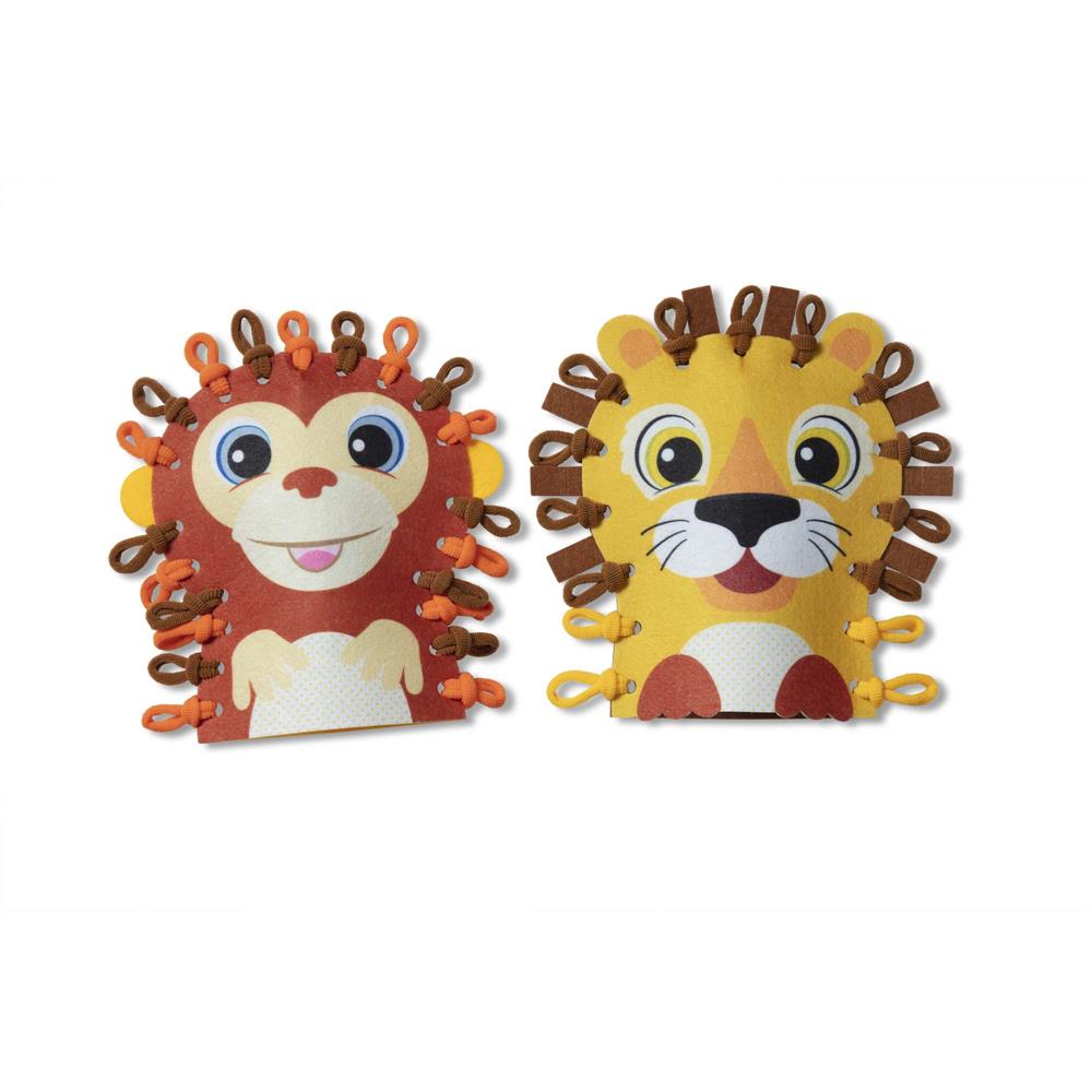 Melissa and Doug Loop It! Safari Puppets Beginner Craft Kit