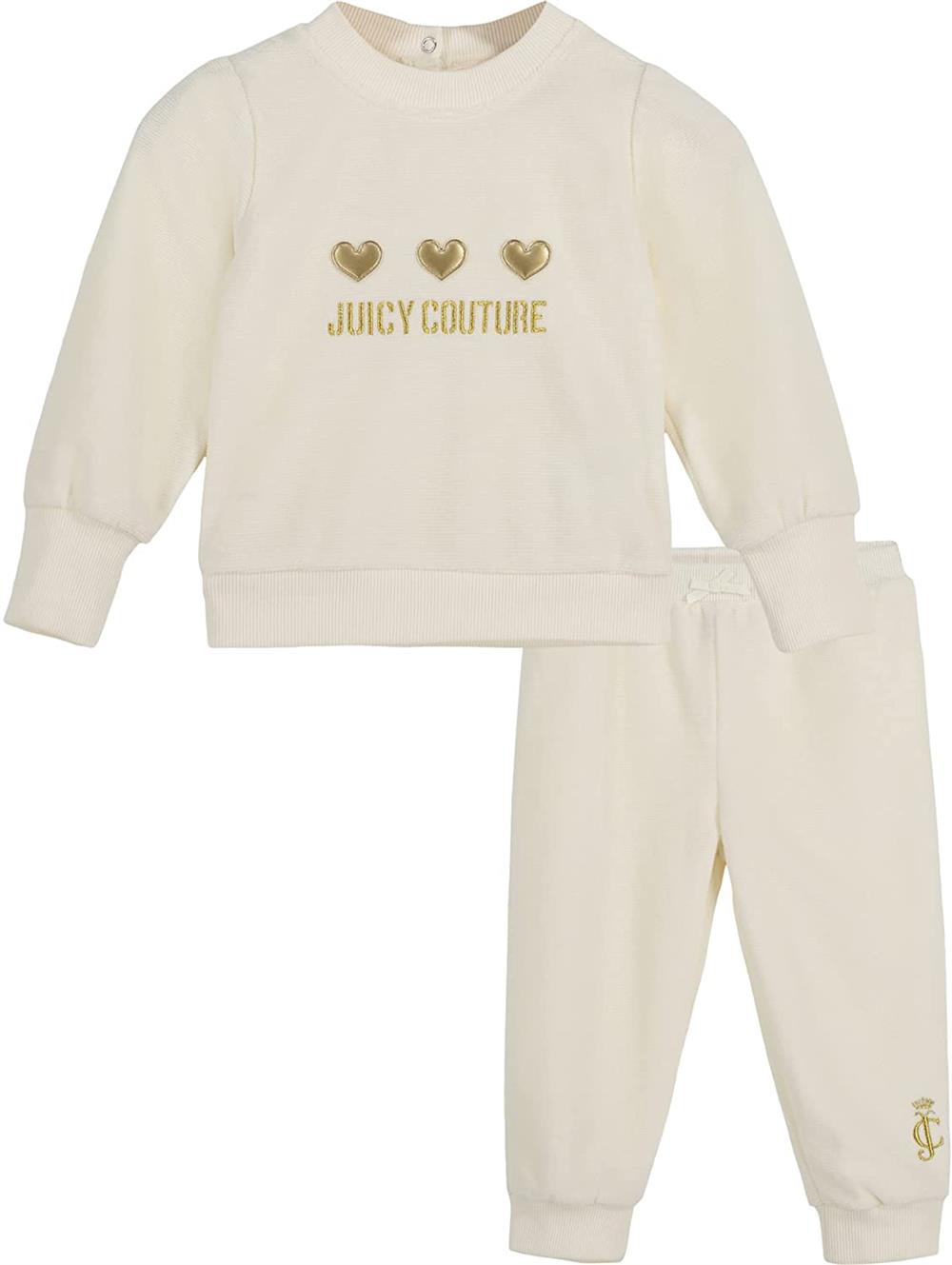 Juicy Couture Girls 12-24 Months Heart Logo Jogger Set