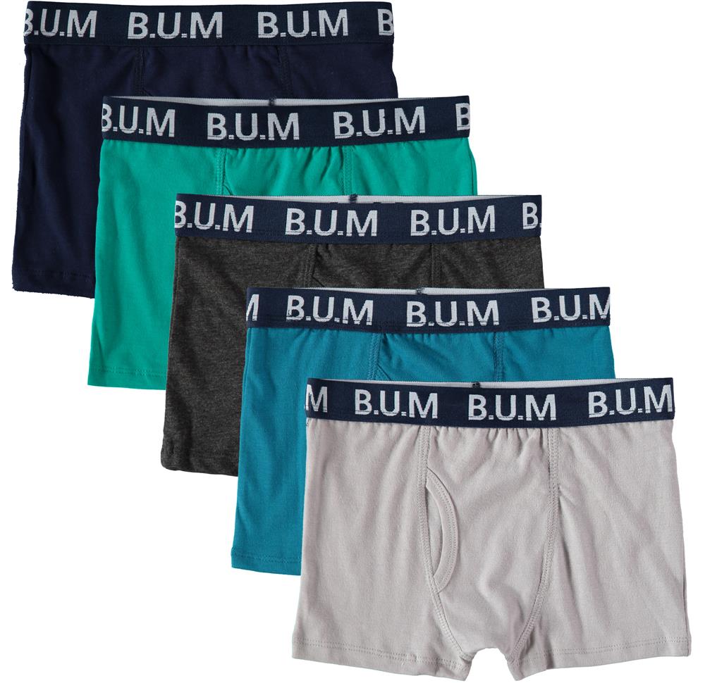 B.U.M. Equipment Boys Underwear - Cotton Boxer Briefs (5 Pack)