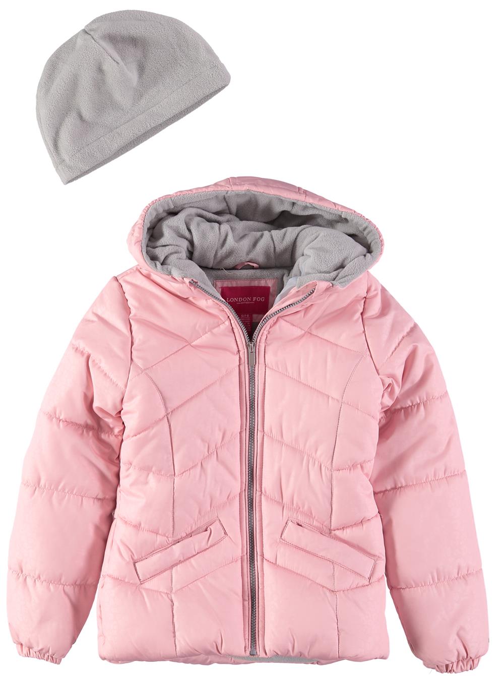 London Fog Girls 7-16 Bubble Jacket with Hat