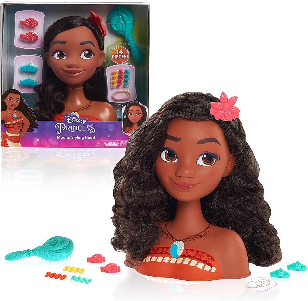 Disney Princess Moana Styling Head, 14-pieces