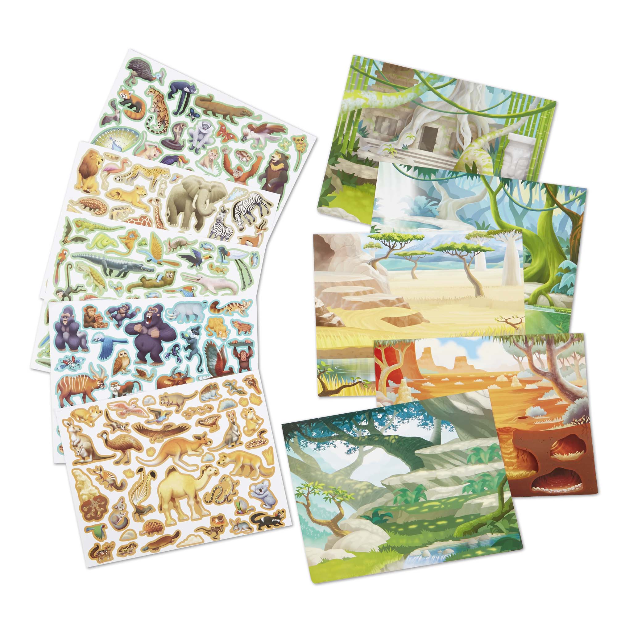 Melissa and Doug Reusable Sticker Pad - Jungle & Savanna