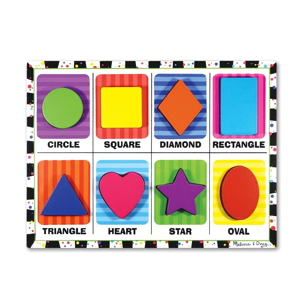 Melissa and Doug Shapes Chunky Puzzle - 8 Pieces