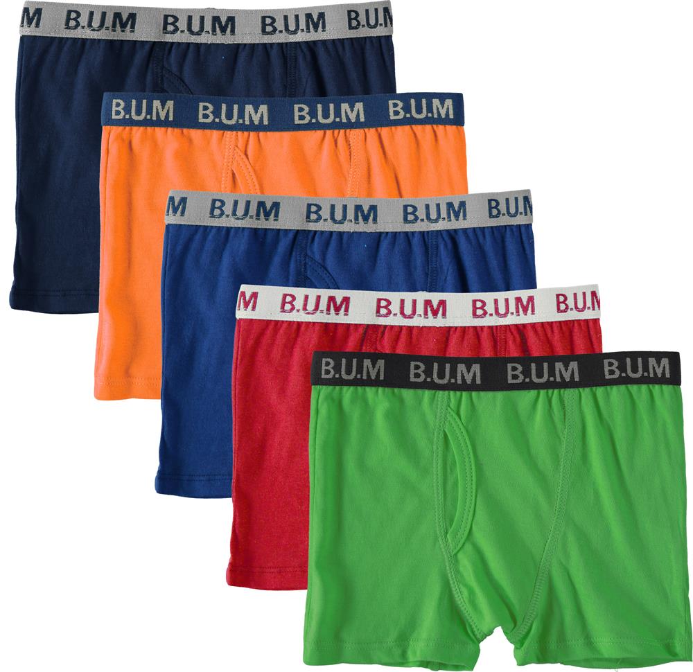 B.U.M. Equipment Boys Underwear - Cotton Boxer Briefs (5 Pack)