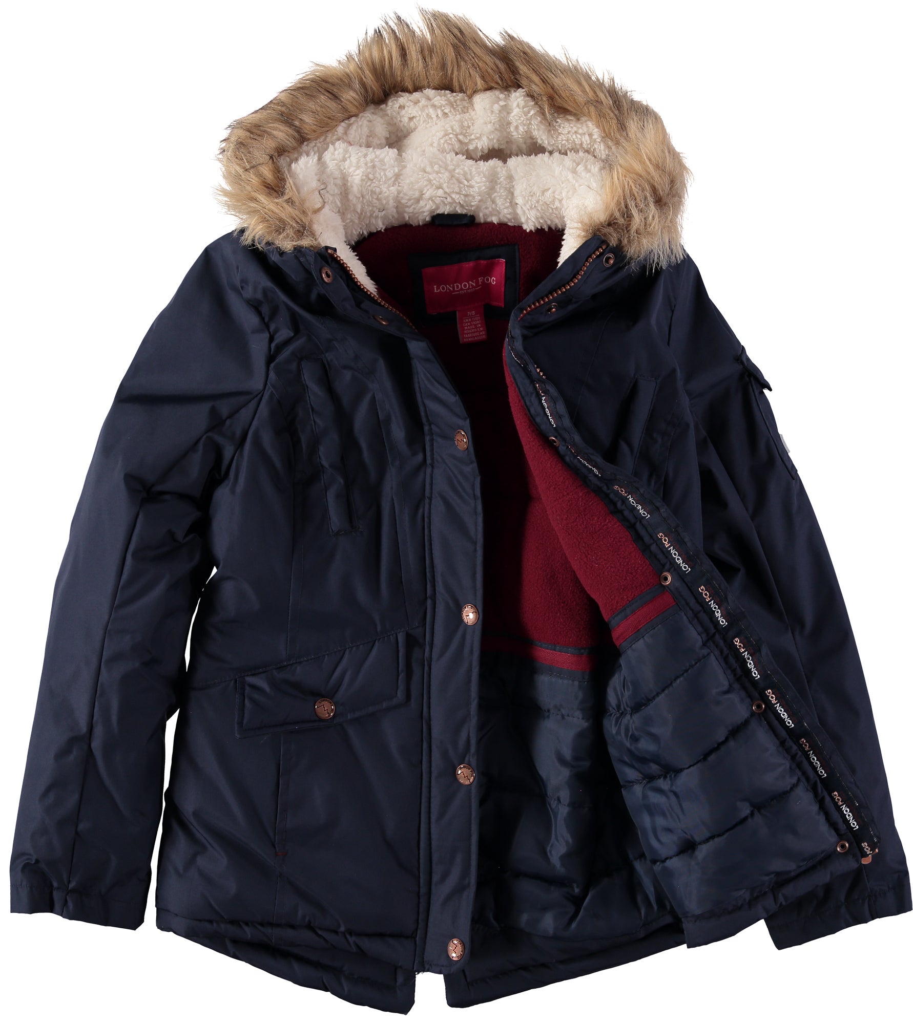 London Fog Girls 7-16 Fur Radiance Parka